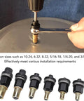 Rivet Nut Tool Set With Auto Release Mechanism For Quick Installations M3 To M10, No-Fuss Durable Carbon Steel Rivnut Tool Kit, Ergonomic Handle, Easy Crimping, Precision Built For Fast One-Handed Operation using interchangeable mandrels