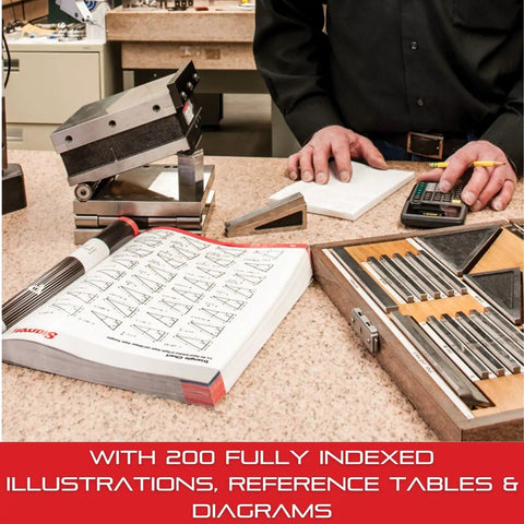 Beginner Friendly Student Machinist Guide With 160 Pages And 200 Clear Diagrams And Illustrations, open with tools on table