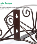 Heavy Duty Garden Hose Holder Wall Mount For 150 Ft Hoses Solid Metal Hanger Bronze Finish Outdoor Hose Storage Reel Durable Yard Organizer For Outside close-up of mount holes
