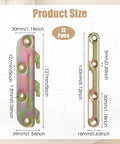 12 Pairs Bed Frame Rail Brackets For Headboard And Footboard Connections Built To Last Heavy Duty Carbon Steel Five Inch Wooden Bed Frame Hardware Kit With Screws Easy Installation, 12-pair size chart