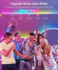 People enjoying music with RGBIC LED Strip Lights 16.4ft Smart Color Strip With HomeKit Alexa Google WiFi Control in a room