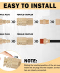 All In One DOT Air Line Kit With Brass Fittings installation guide showing female plug and coupler connections