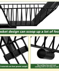 Two Deep Basket Metal Pitch Fork Replacement Heads for horse stall cleanup with anti-rust coating and heavy-duty metal construction.