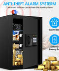 3.3 Cu Ft Fireproof Home Safe With Waterproof Seal Digital Keypad Lock Spare Keys Anti Theft Security Safe for cash valuables guns meds