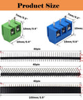 Screw terminals and header connectors from 48 Piece Double Sided PCB Board Kit For DIY Soldering And Electronic Prototyping