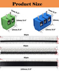 82 Piece Double Sided PCB Board Kit With Five Sizes And 40 Pin 2.54mm Male And Female Header Connectors showing component dimensions