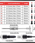 Very Heavy Duty Inner Bearing Puller Extractor Tool Made From Solid 40CR Steel Designed To Pop Rusted Seized Blind Hole Bearings From Car And Bike Engines With Strong Grip That Handles Heavy Hammering For A Quick Garage Fix Or For Real, 8-32mm collets
