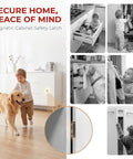 Sturdy 3 Pack Cabinet Magnets That Lock Like A Champ With Double Magnet Power Keeping Doors Shut Tight And Kids Safe At Home While Super Slim Design Stays Totally Invisible On Any Drawer Or Cupboard For Ultimate Easy Install in use with pets and children.