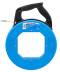 Stainless Steel Fish Tape 240 Feet With Formed Hook And Tuff-Grip Pro Case, Non-Oily Finish, Laser-Etched Increments