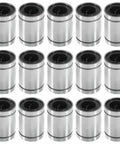 15 Pcs LM12UU Linear Ball Bearing Set With Sealed Dual Seal Protection For CNC Machines And 3D Printers 12 Mm Diameter Aluminum Alloy Construction Built To Last Smooth Operation And Accurate Motion, 15 bearings shown