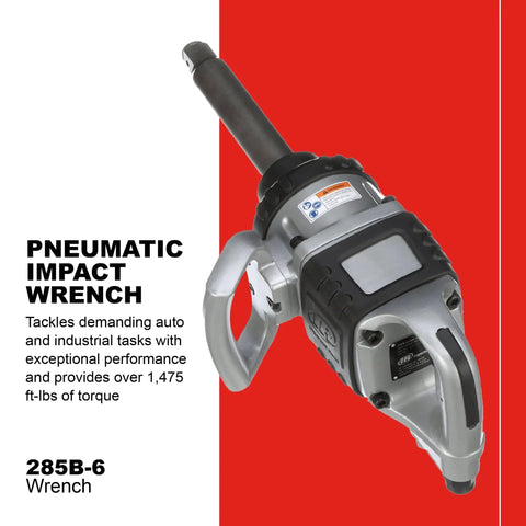 Cordless Pneumatic Impact Wrench With Six Inch Extended Anvil And Dual Handles Delivers Big Torque 5250 RPM Heavy Duty Build