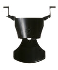 Black plastic Refrigerator Dispenser Ice Chute Funnel And Lever Replacement Part WR17X11267 front view.