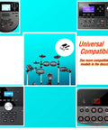 9V Drum Power Cord For Alesis Command Mesh Kit And Nitro Mesh Pro Replacement shown with electronic drum modules