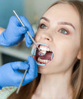Dentist uses Stainless Steel Dental Mirror With Handle 6.5 Inch Angled 45 Degree Must Have Pro Grade Tool for teeth inspection