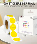 One Inch Yellow Color Code Dot Stickers For Office And Home Round Adhesive Inventory Dots Labels 1000 Per Dispenser Box Easy Peel Circle Stickers