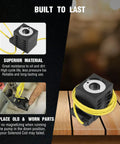 10V DC 25W Solenoid Coil for Valve Stem Series 08 80 88 98 Replacement, shown with yellow lead wire, durable construction.