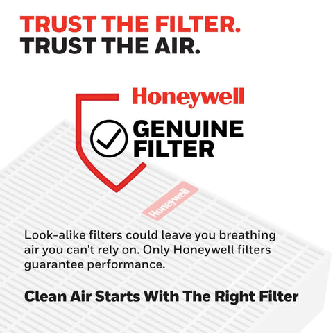 Odor And Gas Reducing Pre Filter 2 Pack For QuietClean And AirGenius Purifiers with Honeywell logo and text.