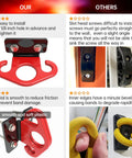 Kickass Wall Anchor For Resistance Bands With Secure Lock Rings And Quick Release Hooks For Suspension Training, red and black design.