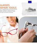 Glasses Repair Kit 99Pcs Set With Nose Pads And Precision Screwdriver For Eyeglasses And Sunglasses Frames Replacement Tools.