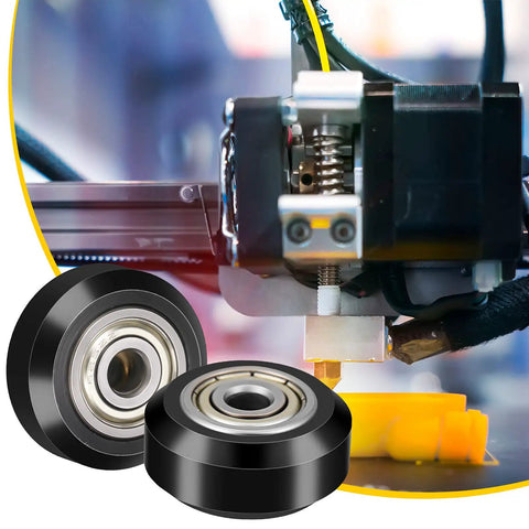 16 Piece POM Pulley Wheel Set For 3D Printers With 625zz Plastic V Slot Bearings And Linear Bearings Compatible With Creality CR10 Ender 3 Anet A8 Printers Black, black 24mm POM pulley wheels for 3D printer carriage