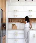 Brushed Gold Cabinet Pulls 3 Inch 76mm, 10 Pack Kitchen Drawer Handles, Cabinet Hardware For Doors And Drawers, Easy Install in use