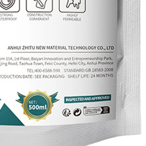 Close-up of 500ml Premium Concrete Crack Filler Seals Deep Gaps With A Slick Waterproof Self Leveling Formula packaging.