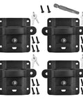 Top Shelf Rock Solid Bed Tie Down Anchors Box Link Bracket Kit With Keyed Locking Plates And Die Cast Zinc Housing For Ford F150 F250 F350 Raptor 2015 To 2022 includes four anchors, screws, and keys.