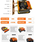 Top view of versatile lawn mower workhorse for park community and home use with manual and electric options, features labeled