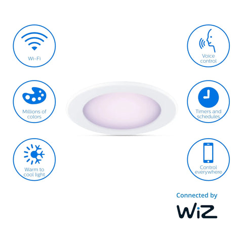 Smart Retrofit Recessed Downlights 4 Pack 5 To 6 Inch Hella Bright Led Color Changing Bulbs With Straight Up Easy Wifi Setup And Voice Control For Home Automation