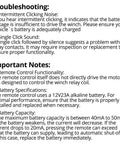 Troubleshooting and notes for Wireless Winch Remote Control Kit for Trucks ATVs SUVs Jeeps No Fuss Setup With 12V 250A Solenoid Relay