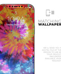 Full Body iPhone 13 Skin Wrap Kit With Spiral Tie Dye Design V8 Precision Fit Decal Air Release Adhesive For Bubble Free Application