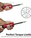 Hands adjusting Torque Screwdriver Set With Long Shank And Inch Pound Gauge One Quarter Inch Drive for precision settings