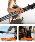 Auto Open 83.4 Inch Light Stand With Quick Release Ball Head, 18.5 inch folded, portable for trips, lightweight design displayed