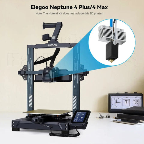 All Metal Extruder Hot End Kit For 3D Printers Fits Neptune 4 Plus And Neptune 4 Max shown on 3D printer setup