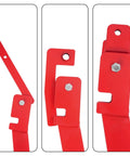 Hiller Furrower Kit For Rear Tine Tiller With Adjustable Wing Fit For Land Reclamation, 3 Connection Types, red steel parts close-up