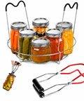 12 Inch Stainless Steel Canning Rack With Contour Handles For Pressure Canner Pot Holds 7 Pint Or 6 Quart Jars