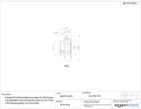 One Inch Bore Two Bolt Flange Unit With 52100 Steel Rings And Ductile Iron Housing Absolute Beast Mode Intermediate Duty Pillow Block Bearing Setup dimensions diagram