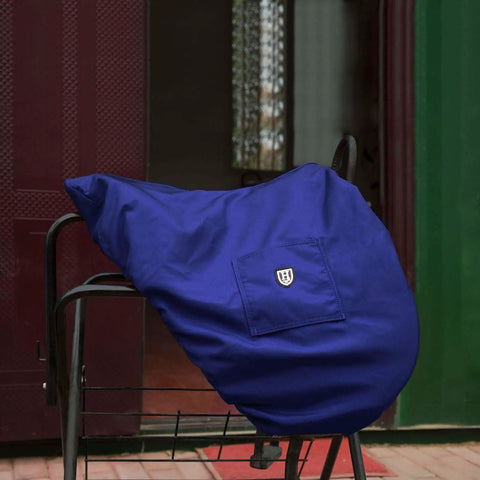 Dressage English Saddle Cover With Waterproof Outer And Breathable Fleece Lined Interior For Long Flap Saddles Full Coverage