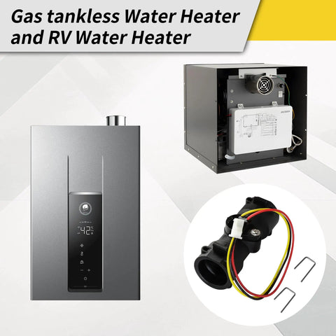 Water Flow Sensor Replacement For Gas Tankless Water Heaters And RV Water Heaters installed on gas tankless heater