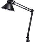 LED Swing Arm Desk Lamp With Clamp Mount And 36 Inch Reach, Includes Replaceable LED Bulb, All Metal Construction, Flexible Clamp, Black