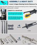 Three Piece Outboard Bearing Carrier Puller Set With Fuel Filter Water Separator Wrench assembly instructions.