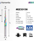 3.6 Degree Tapered Ball Nose CNC Router Bit, 1/4 Inch Shank, 3 Flutes, Up Cut End Mill, Pro Grade Coating