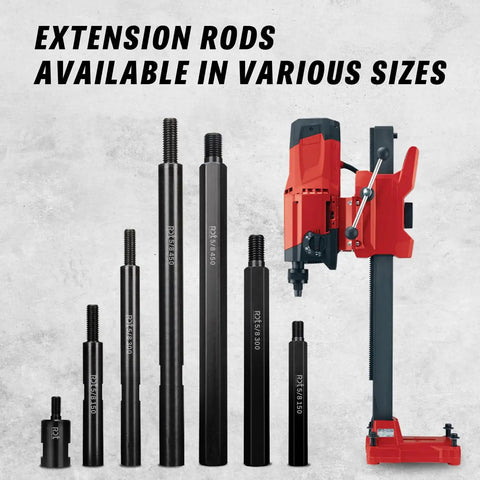 Top Shelf 12 Inch Core Drill Bit Extension Shaft With 5/8 To 11 Thread Adapter Tough As Nails Heat Treated Steel for drilling.