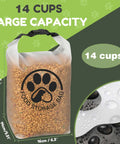 Transparent Leak Proof Pet Food Storage Bag For Travel With Roll Top Closure And Airtight Seal Keeps Kibble Fresh On The Go