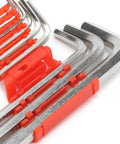 Heavy Duty Hex Key Set With Nine Durable Chrome Vanadium Wrenches Perfect For DIY Repairs And Home Workshop Jobs In All Sizes From Small To Large, red holder