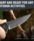 Folding Pocket Knife With 3.23 Inch Stainless Steel Blade And G10 Handle Pocket Clip EDC Knife cutting branch
