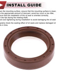 FKM rotary shaft oil seal 35x45x10mm with install guide