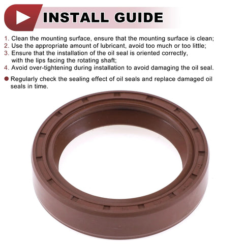 FKM rotary shaft oil seal 35x45x10mm with install guide