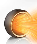 Cozy Plug-In Space Heater With 2 Second Fast Heating And PTC Ceramic showing heat flow from front mesh in home setting.