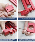 Premium Adjustable Aluminum Router Template With Dual Measurement Scales For Tight Woodworking Jigs, user adjusting components.